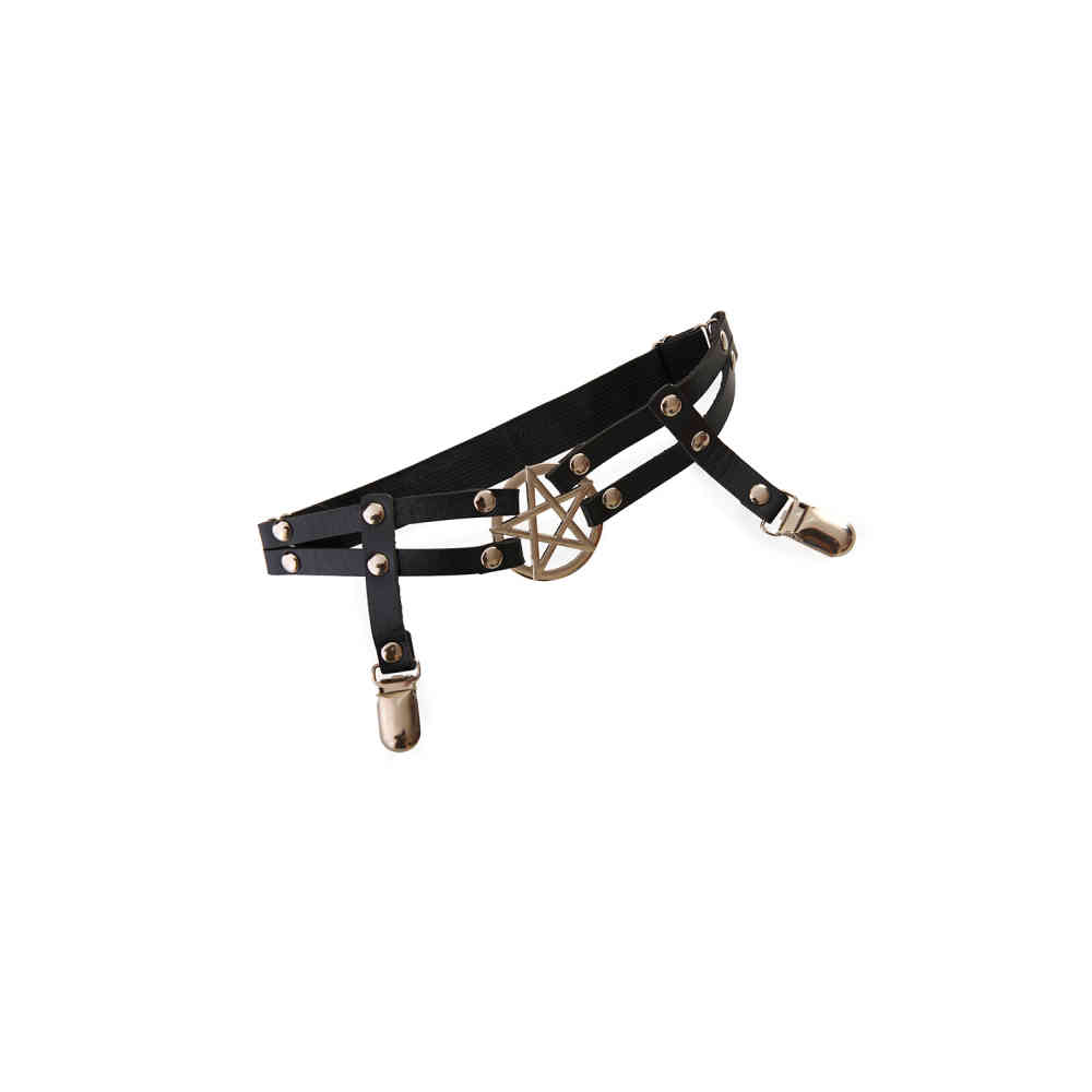 Banned - Weaver Leg Garter Beingurt - Schwarz
